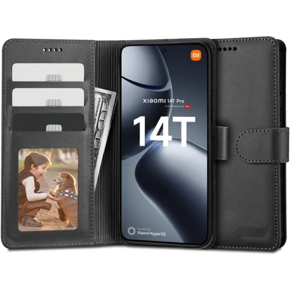 Tech-Protect Wallet Case for Xiaomi 14T Pro - Black