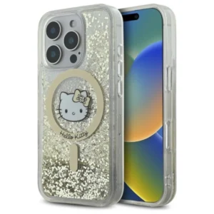 Hello Kitty Liquid Glitter Fever MagSafe iPhone 16 Pro Case - Gold