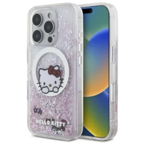 Hello Kitty Liquid Glitter Sweet Kitty Bows MagSafe Case for iPhone 16 Pro Max - White