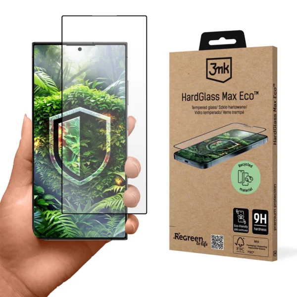 Tempered glass 3mk HardGlass Max Eco for Samsung Galaxy S24 Ultra