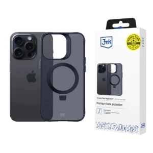 3mk Smoke Case Mag&Stand for Apple iPhone 16 pro - black