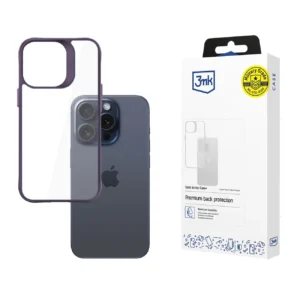 3mk Satin Armor Case+ Purple for Apple iPhone 15 Pro - Transparent