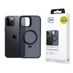 3mk Smoke Case Mag&Stand for Apple iPhone 12 pro max - black