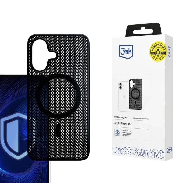 3mk COOLing MagCase for Apple iPhone 16 - black