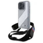 BMW M Edition Carbon Stripe & Strap iPhone 16 Pro Case - Gray