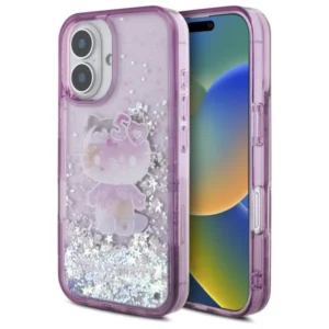 Hello Kitty Liquid Glitter 50TH Anniversary Party iPhone 16 Case - Purple