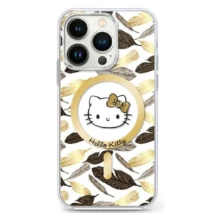 Hello Kitty IML Golden Leaves MagSafe Case for iPhone 16 Pro Max - White