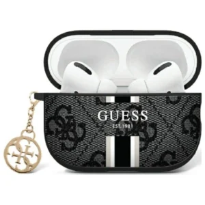 Guess GUAP2P4RPSK AirPods Pro 2 (2022/2023) cover black/black 4G Printed Stripes Charm