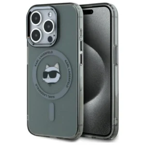 Karl Lagerfeld KLHMP15LHLSCHK iPhone 15 Pro 6.1" black/black hardcase IML Metal Choupette Head MagSafe