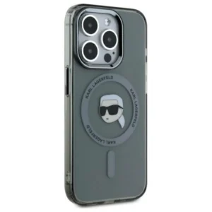 Karl Lagerfeld KLHMP15LHLSKIK iPhone 15 Pro 6.1" black/black hardcase IML Metal Karl Head MagSafe