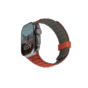 UAG Pathfinder Silicone Double-Sided Magnetic Strap for Apple Watch 42 / 44 / 45 / 46 / 49mm - Gray-Orange