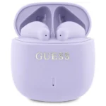 Guess Bluetooth headphones GUTWSJ14ESGU TWS + docking station purple/purple Printed Classic Logo