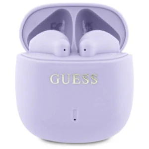 Guess Bluetooth headphones GUTWSJ14ESGU TWS + docking station purple/purple Printed Classic Logo