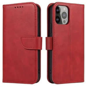 Magnet Case with Flip for Samsung Galaxy S25 - Red