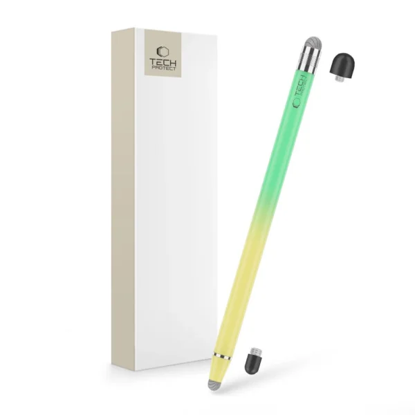 Tech-Protect USP100 4-TIP Touch Stylus Passive Pen - Green-Yellow