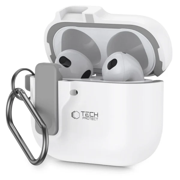 Tech-Protect Slim Hook Case for AirPods 4 - White