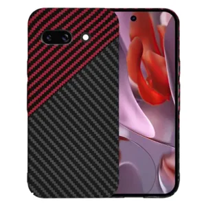 Techsuit - Carbonite FiberShell - Google Pixel 9a - Red Vortex