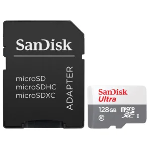 SanDisk - Memory Card Ultra (SDSQUNR-128G-GN6TA) - with Adapter