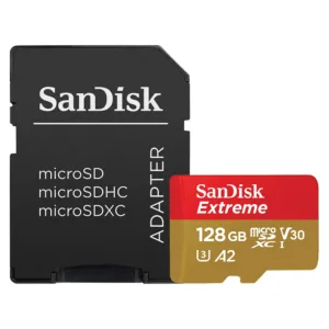 SanDisk - Memory Card Extreme (SDSQXAA-128G-GN6MA) - Micro SDXC with Adapter