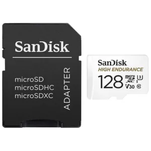 SanDisk - Memory Card High Endurance (SDSQQNR-128G-GN6IA) - with Adapter