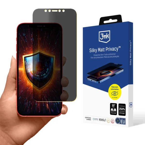 Folia ochronna prywatyzująca matowa 3mk Silky Matt Privacy na Apple iPhone 12 Pro