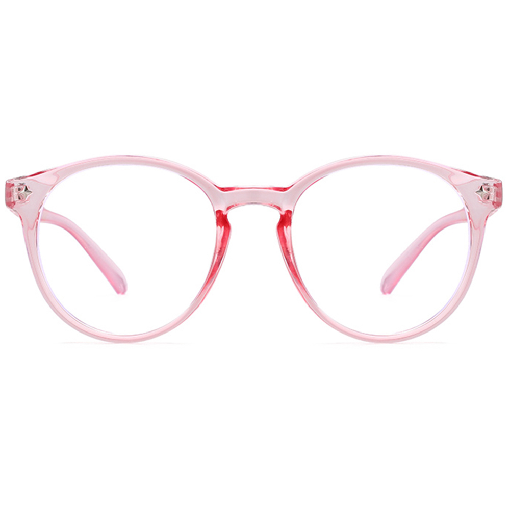 Techsuit - Anti-Blue Light Glasses Reflex PC (PC28003-C5) - Round - Pink