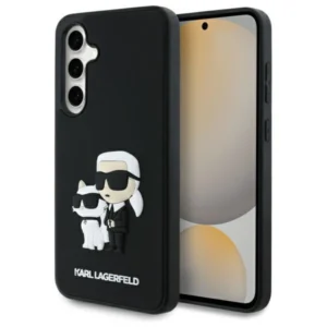 Etui Karl Lagerfeld 3D Rubber Karl&Choupette na Samsung Galaxy S24 FE - czarne