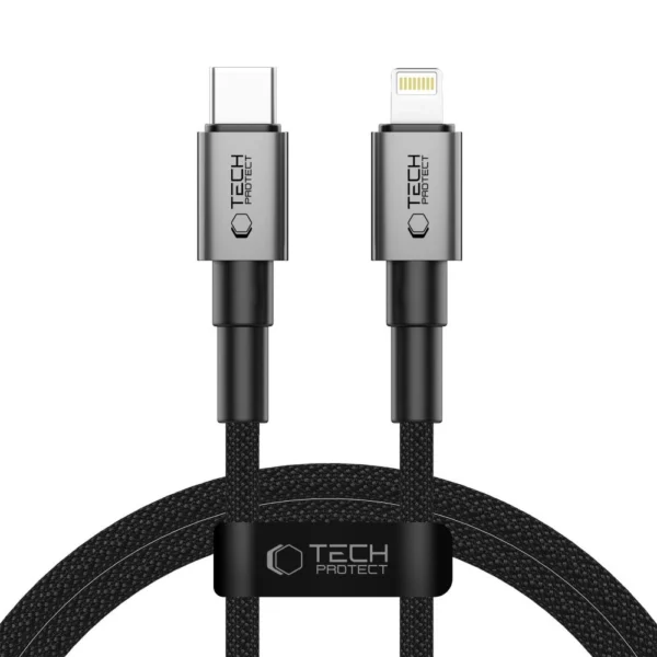 Tech-Protect UltraBoost DNA USB-C / Lightning PD27W/3A cable 100 cm - gray