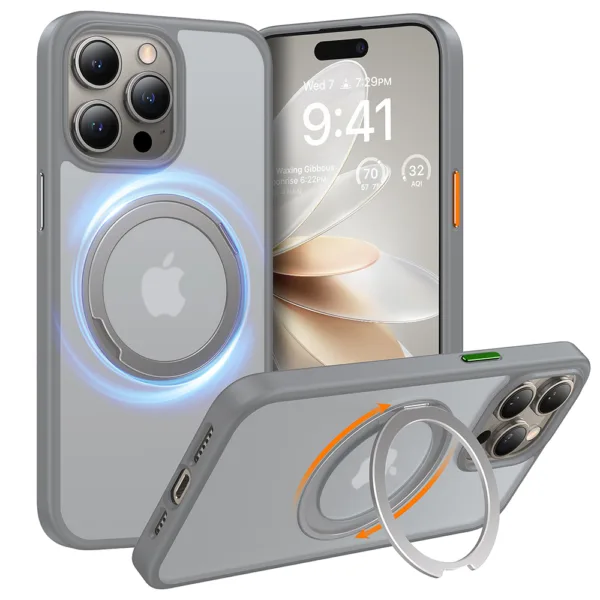 Torras - Ostand Pro Series - iPhone 15 Pro Max - Titanium Grey