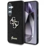 Guess Fixed Glitter Big 4G Metal Logo case for Samsung Galaxy S25 Plus black