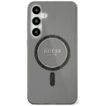 Guess Glitter Circle Classic Logo MagSafe case for Samsung Galaxy S25 Ultra black