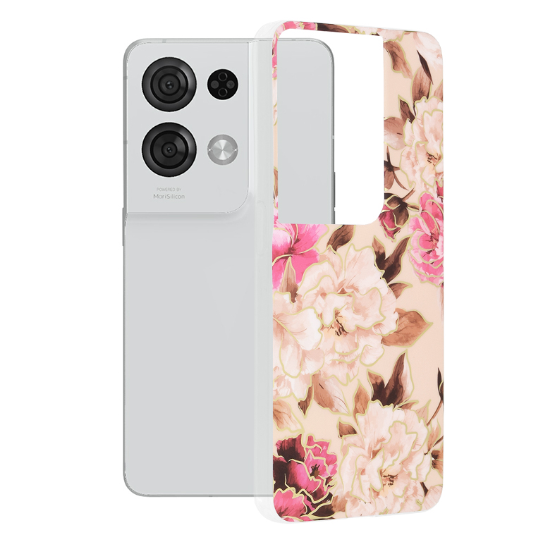 Techsuit - Marble Series - Oppo Reno8 Pro - Mary Berry Nude