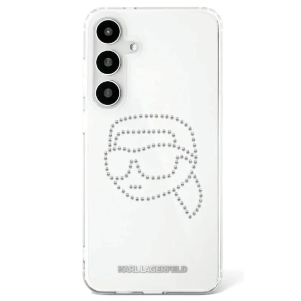 Case Karl Lagerfeld Rhinestones Karl Head Logo Samsung Galaxy S25 transparent