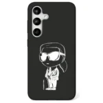 Case Karl Lagerfeld Silicone Graffiti Ikonik Printed Logo MagSafe Samsung Galaxy S25 black