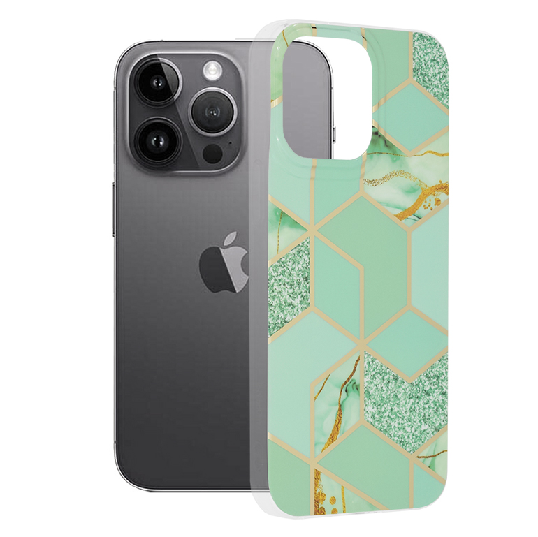 Techsuit - Marble Series - iPhone 14 Pro Max - Green Hex