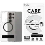 CARE by PanzerGlass Feature Black Kickstand & QI Case for Samsung Galaxy S25 Ultra - Transparent