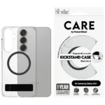 CARE by PanzerGlass Feature Black Kickstand & QI Case for Samsung Galaxy S25+ - Transparent