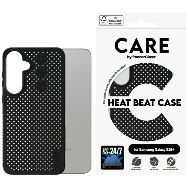 CARE by PanzerGlass Feature Heat Beat Case for Samsung Galaxy S25+ - Black