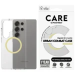 CARE by PanzerGlass Flagship Urban Combat Chardonnay QI Case for Samsung Galaxy S25 Ultra - Transparent