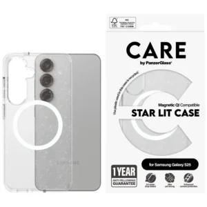 CARE by PanzerGlass Flagship Urban Combat Starlight White QI Case for Samsung Galaxy S25 - Transparent