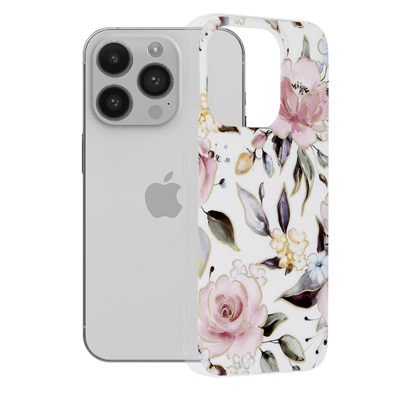 Techsuit - Marble Series - iPhone 14 Pro - Chloe White