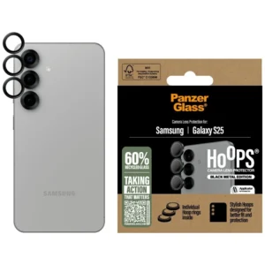 PanzerGlass Hoops Lens Protector Tempered Glass for Samsung Galaxy S25 Black