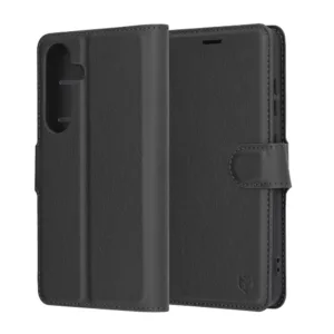 Techsuit - Leather Folio - Samsung Galaxy S25 - Black