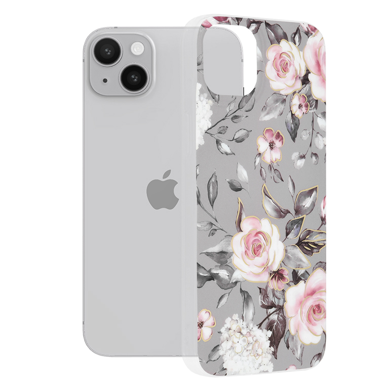 Techsuit - Marble Series - iPhone 14 Plus - Bloom of Ruth Gray