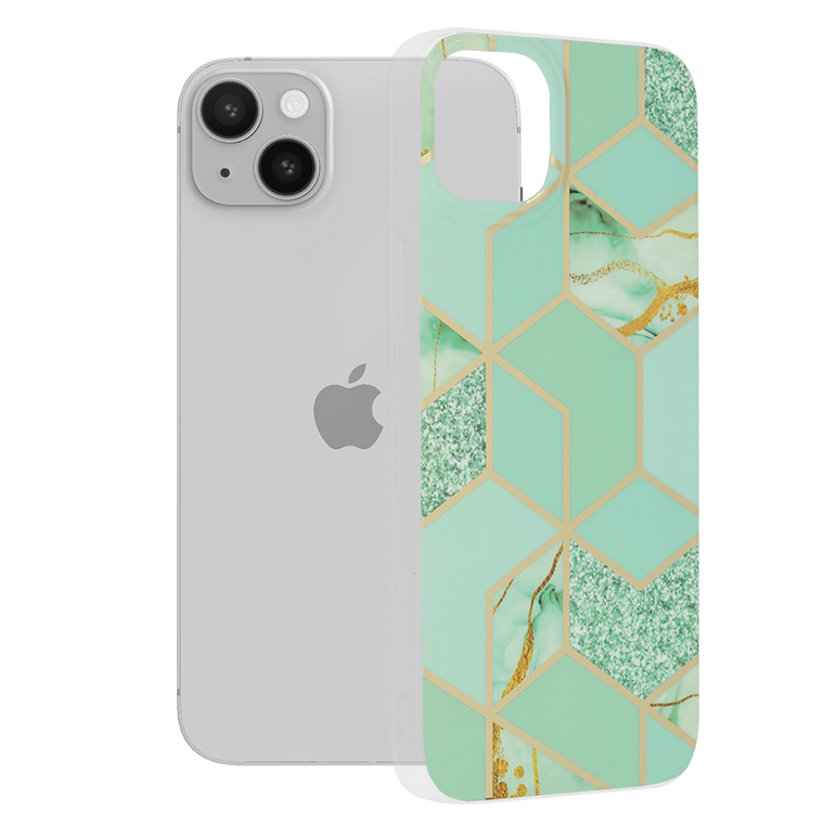 Techsuit - Marble Series - iPhone 14 Plus - Green Hex