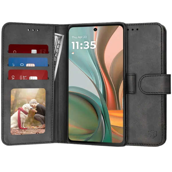 Techsuit - Diary Book - Motorola Moto G75 - Black