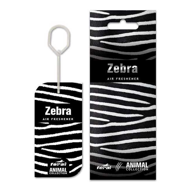 Αρωματικό Αυτοκινήτου Κρεμαστό Feral Animal Collection Zebra 1 Τεμάχιο