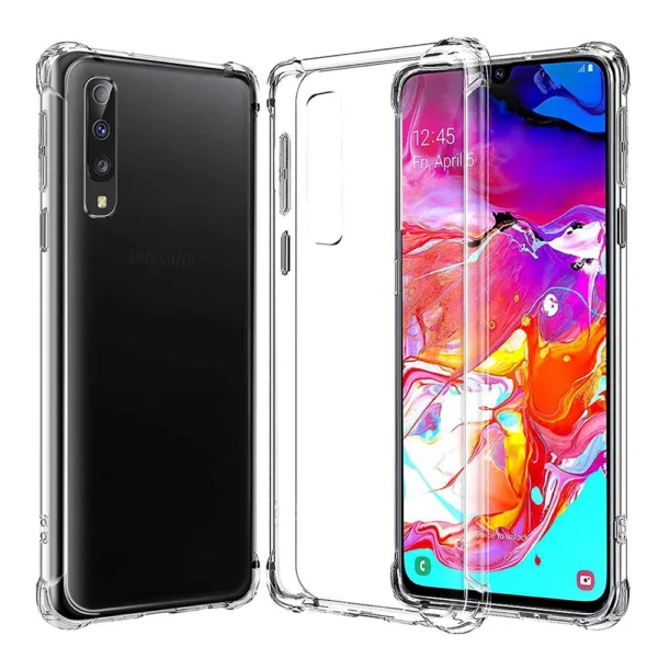 Techsuit - Shockproof Clear Silicone - Samsung Galaxy A70 / A70s - Clear