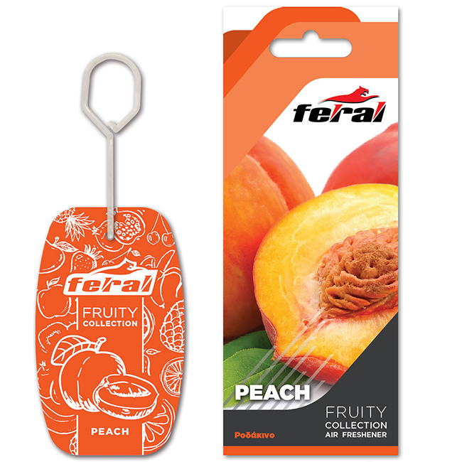 Αρωματικό Αυτοκινήτου Κρεμαστό Feral Fruity Collection Peach 1 Τεμάχιο