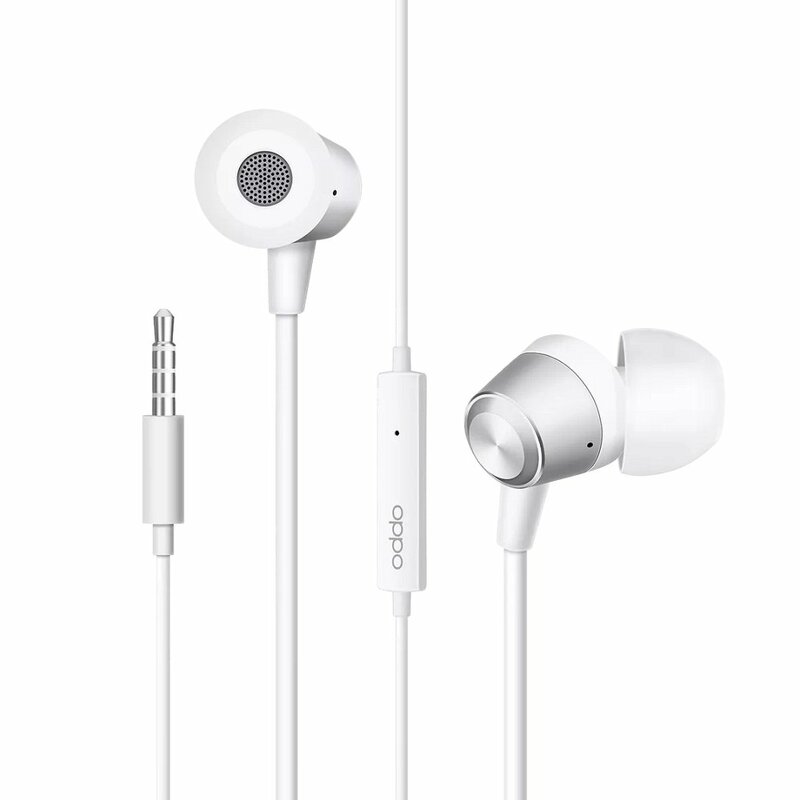 Oppo - Stereo Earphones (MH130) - Jack 3.5mm with Microphone - White (Bulk Packing)